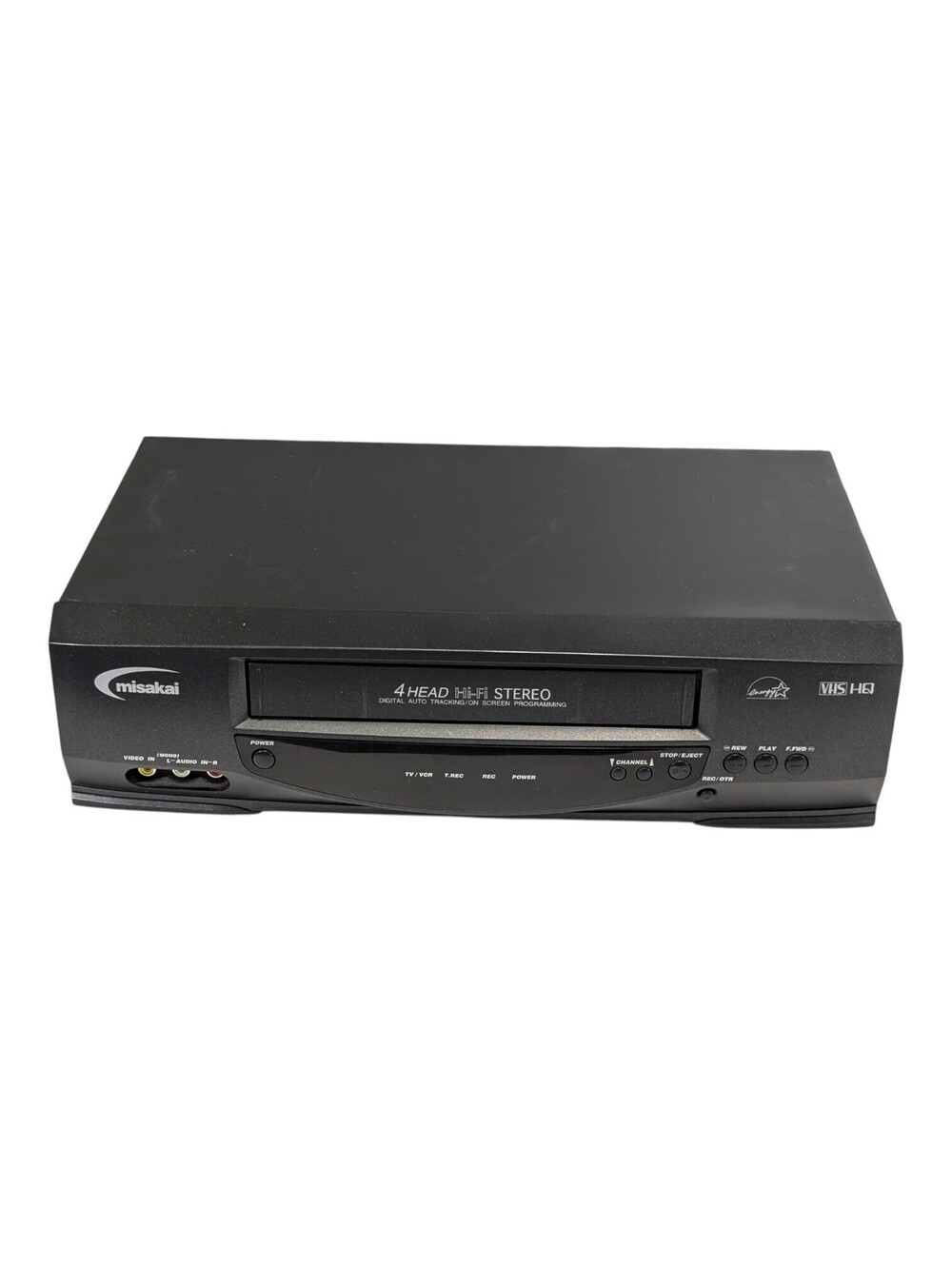 Misakai VCR VHS Player Recorder MVHF201A Video Cassette Deck Tested Works No Rem